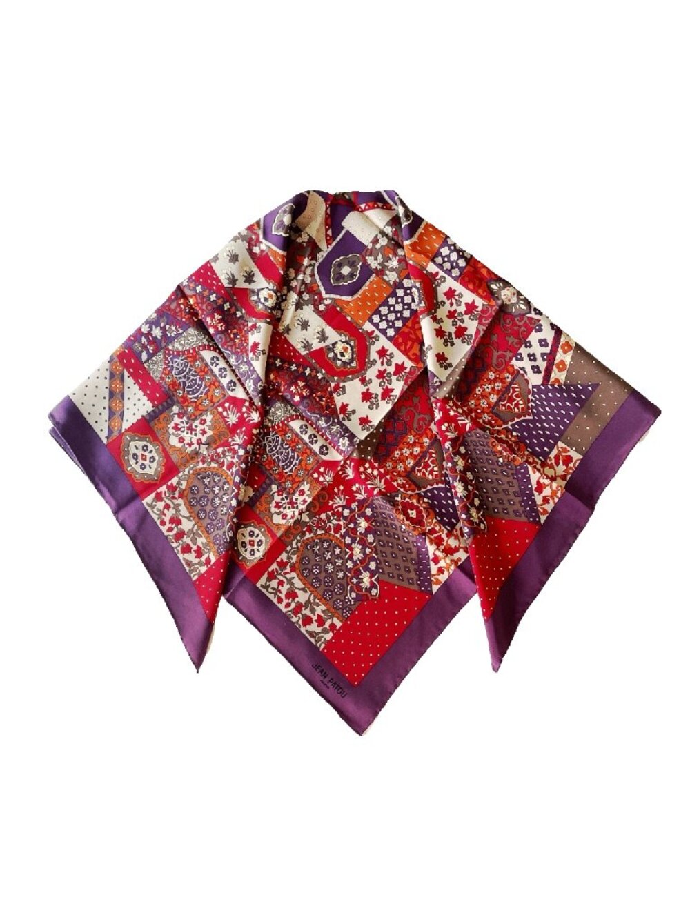 Vintage Jean Patou Silk Scarf NWT from the Famous Filene’s Basement in Boston